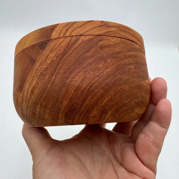 Olive wood  Salt and Pepper Cellar Box kitchen must have natural - Picture 3 of 11